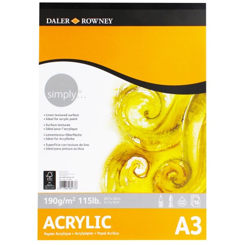 Bloc à Dessin Acrylique 190G A3