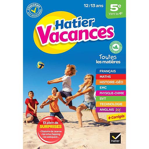 Hatier vacances de la 5e vers la 4e  - Toutes les matières