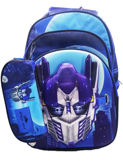 Cartable à roulette avec Masque 3D +trousse Transformer