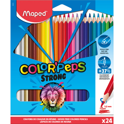 24 Crayons de couleur Color'Peps Strong
