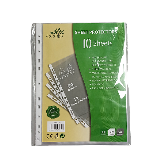 Pochette perforée 90mic pochette de 10