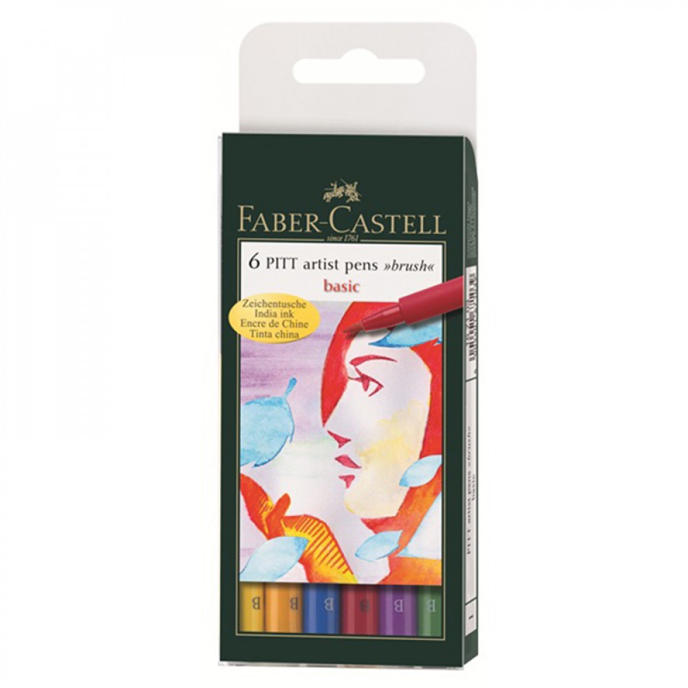 Paquet de 6 feutre Pitt Artist Pens B