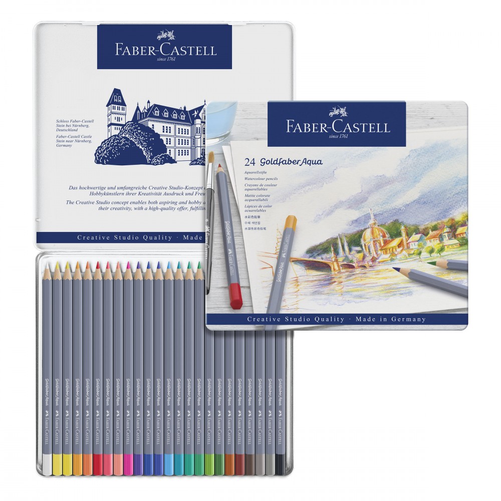 24 Crayons de couleur Aquarelles