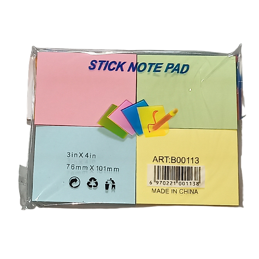 Post-it 30x40mm Couleurs Pastel B00113