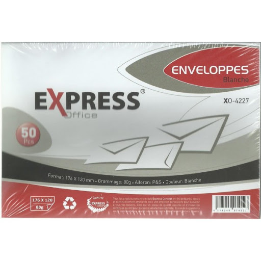Enveloppe Blanche 176*120 90G XO-7907 - 50 pcs