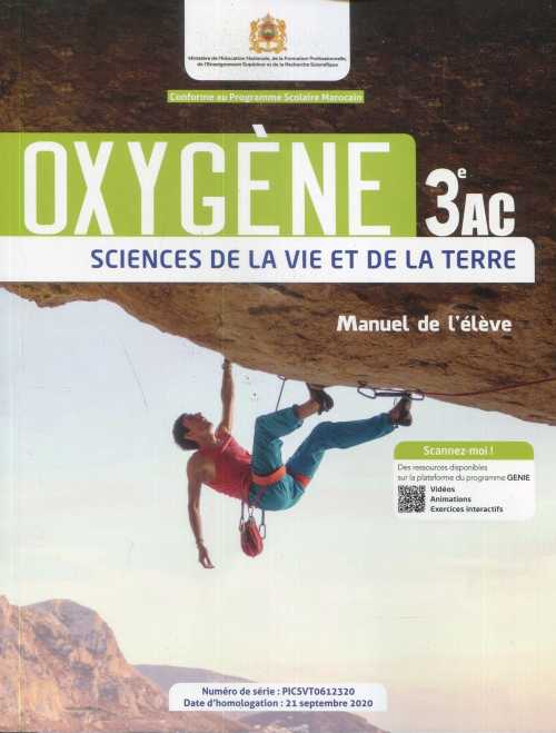 Oxygène SVT 3AC Manuel visé par le Ministère de L'Education Nationale