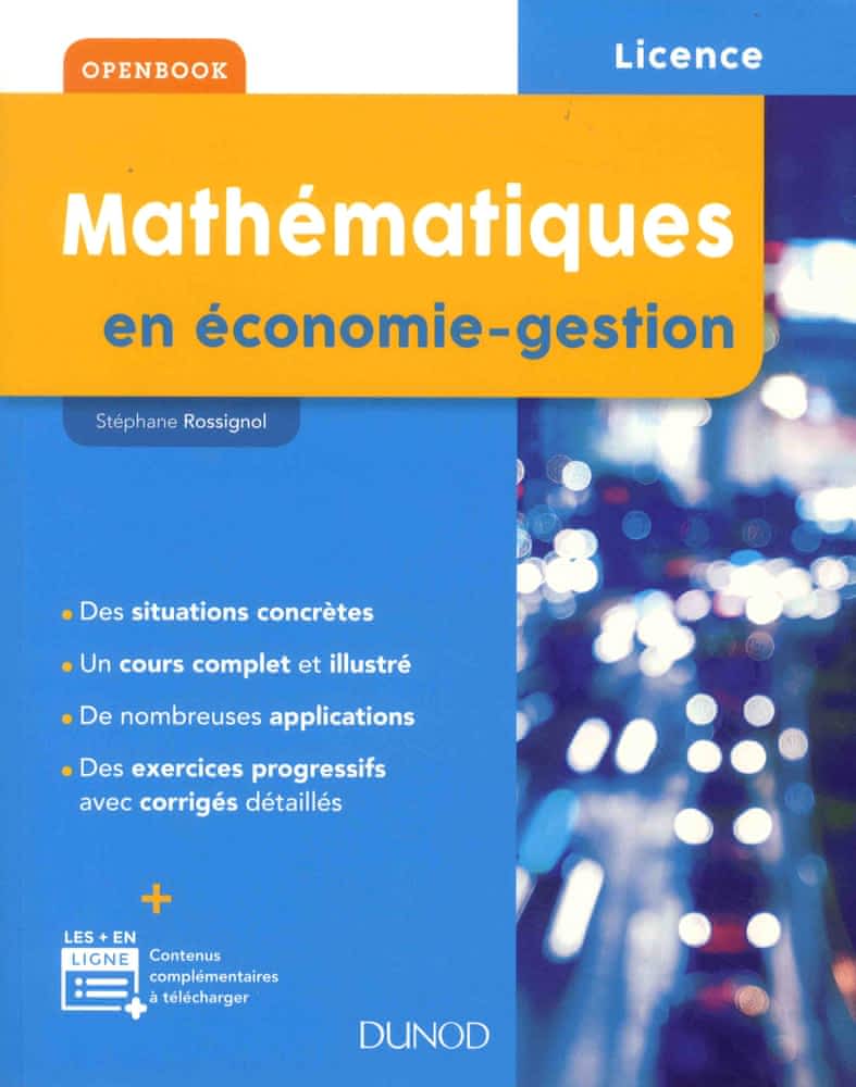 Mathématiques en économie-gestion Edition Campus