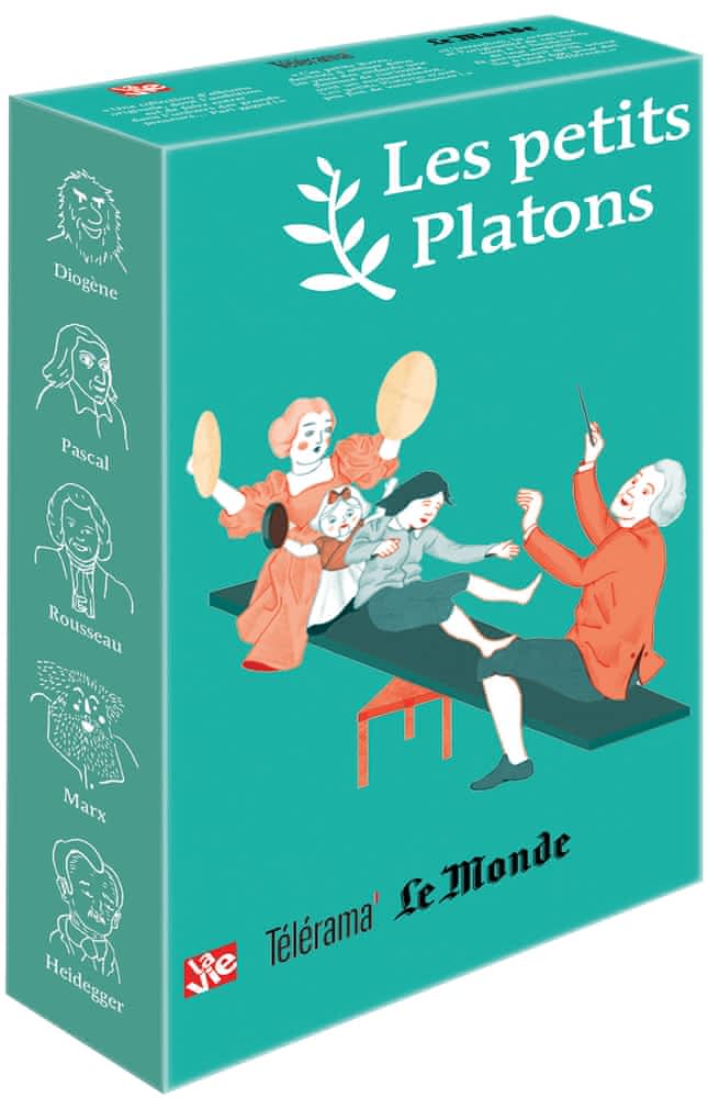 Les petits Platons - Coffret Vert - 5 volumes : Le cafard de Martin Heidegger ; Le fantôme de Karl Marx ; Moi, Jean-Jacques Rousseau ; Diogène l'homme chien ; Visite d'un jeune libertin à Blaise Pascal