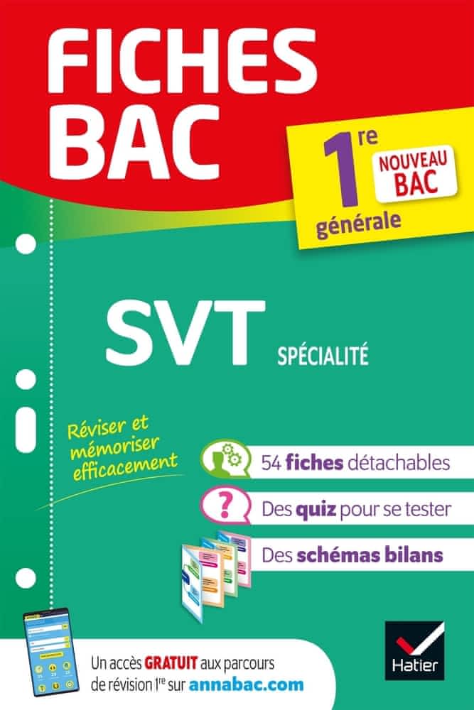 Fiches Bac - SVT spécialité 1re