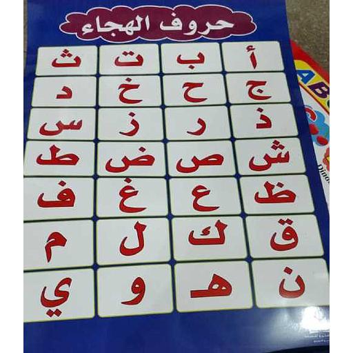 لوحة حروف الهجاء بدون صور