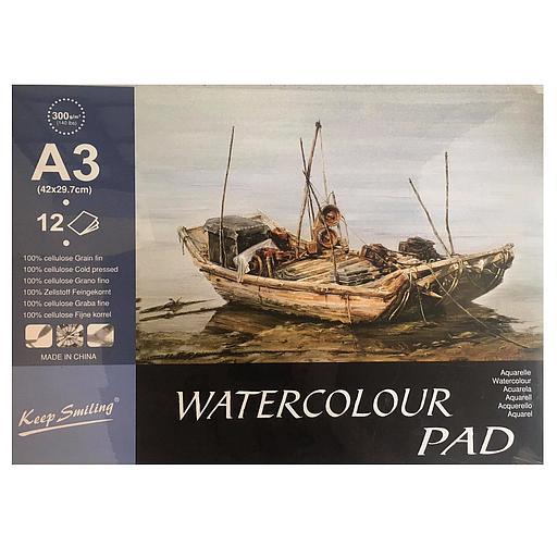 Bloc à Dessin Aquarelle A3  Grain fin - 300g