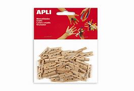 Sachet de 45 Mini Pinces en Bois 25/3MM Ref:13478