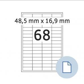 Etiquette A4 *68
