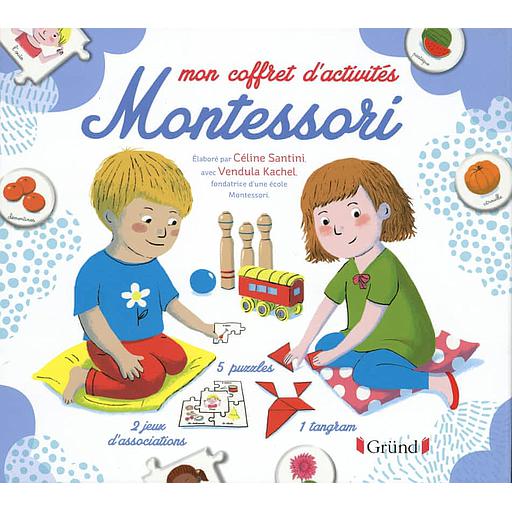 Mon coffret d'activités Montessori  - Avec 1 tangram, 32 cartes, 5 puzzles