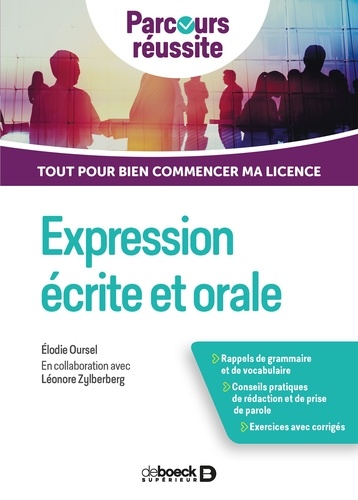 Expression écrite et orale  - Tout pour bien commencer ma licence