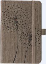 Carnet ligné avec pochette à soufflet intégrée - Pissenlits