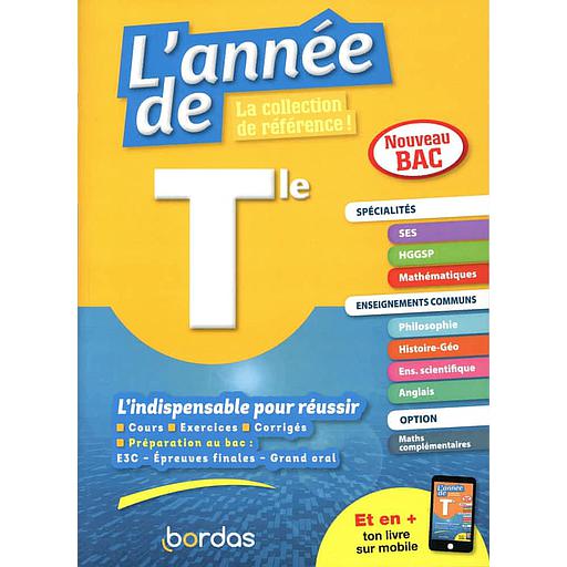 L'année de Tle spécialités SES / HGGSP / maths + enseignements communs