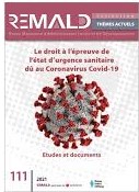 Le droit à l'épreuve de l'état d'urgence sanitaire dû au Coronavirus Covid-19