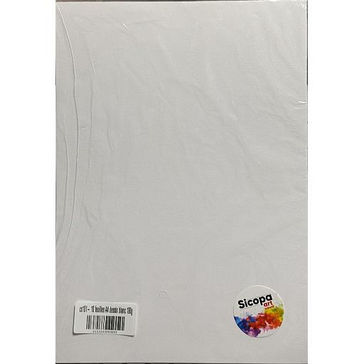10 feuilles de dessin blanc A4 180g