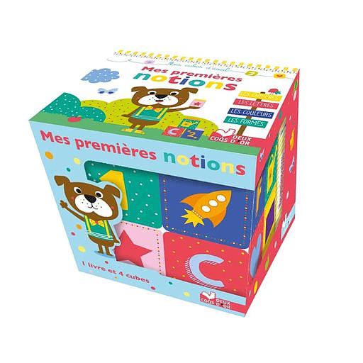 Mes premières notions  - Coffret avec 1 livre et 4 cubes