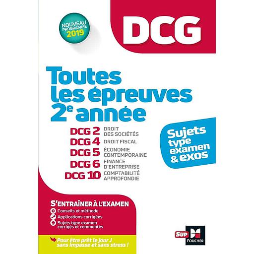 Toutes les épreuves de 2e années DCG
