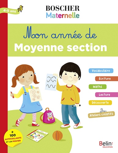 Mon année de moyenne section 4-5 ans  - + 100 autocollants et un poster
