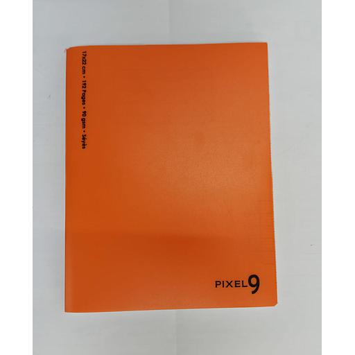 Cahier Piqué 17x22 cm 192P 90G Polypro Orange Ref:06586