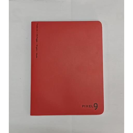 Cahier Piqué 17x22 cm 192P 90G Polypro Rouge Ref:06583