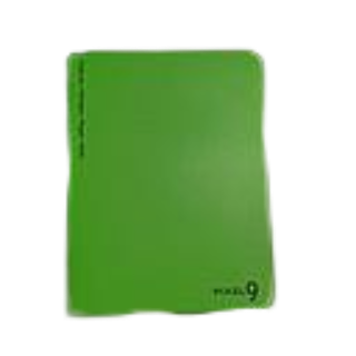 Cahier Piqué 17x22 cm 192P 90G Polypro Vert Claire Ref:06584