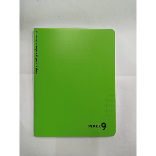Cahier Piqué 17x22 cm 96P 90G Polypro Vert Claire Ref:06578