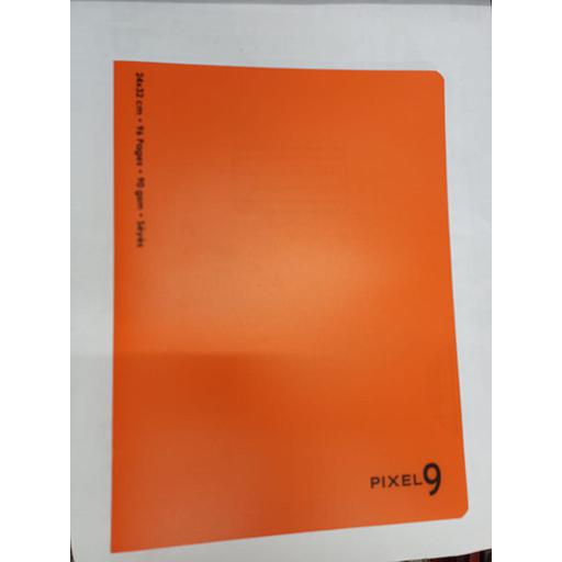 Cahier Piqué 24x32 cm 96P 90G Polypro Orange Ref:6604