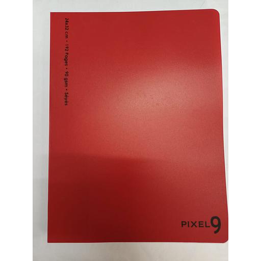 Cahier Piqué 24x32 cm 192P 90G Polypro Rouge Ref:6607
