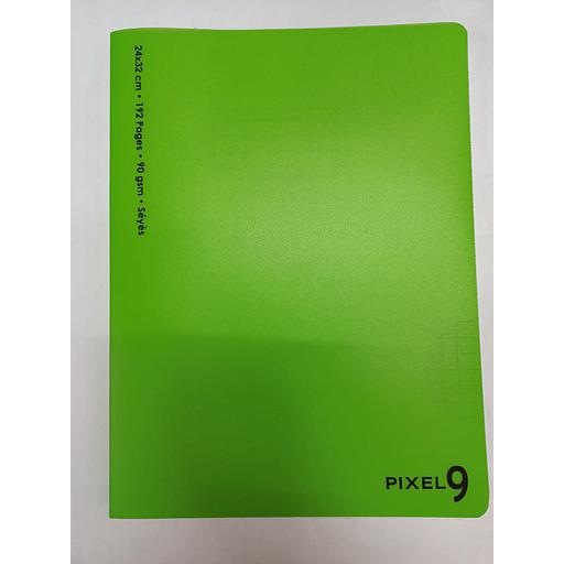 Cahier Piqué 24x32 cm 192P 90G Polypro Vert Ref:6608