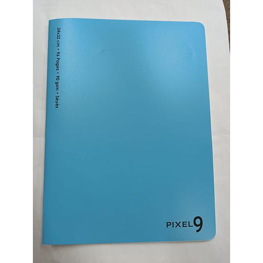 Cahier Piqué 24x32 cm 96P 90G Polypro Bleu Ciel Ref:07897
