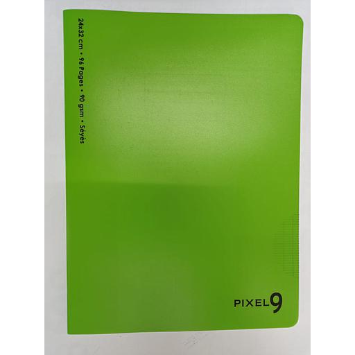Cahier Piqué 24x32 cm 96P 90G Polypro Vert Clair