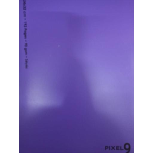 Cahier Piqué 24x32 cm 192P 90G Polypro Violet Ref:6611