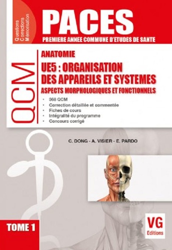 Organisation des appareils et systèmes UE5  - Aspects morphologiques et fonctionnels Tome 1