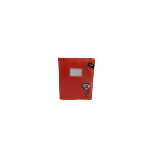 Cahier Piqué 48 P 17 x 22 70G Rouge