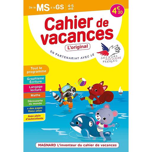 Cahier de vacances de la MS à la GS
