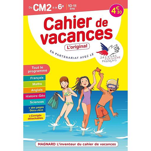 Cahier de vacances du CM2 à la 6e