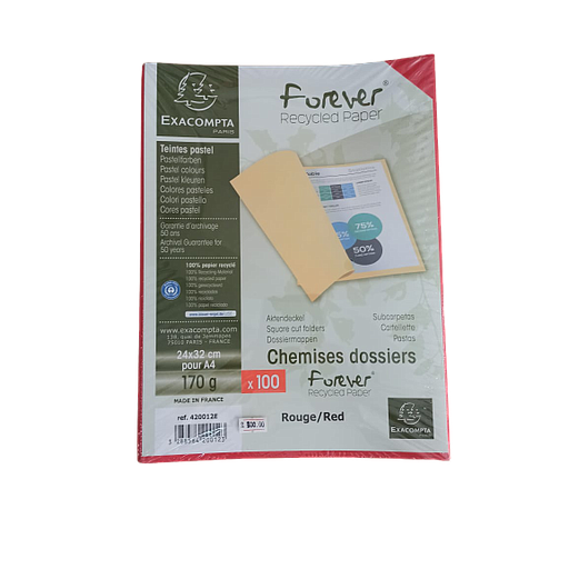 Chemise Cartonne Rouge 170G 420012E