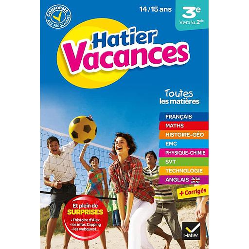 Hatier vacances de la 3e vers la 2de  - Toutes les matières