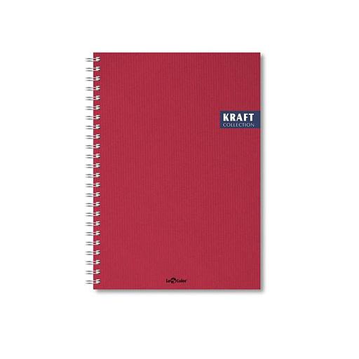 Bloc Note KRAFT Souligné Avec Spiral 200P 17x24