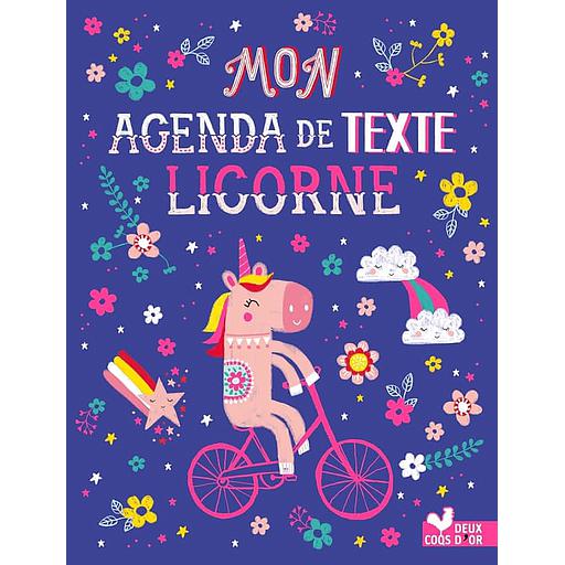 Mon agenda de texte Licornes