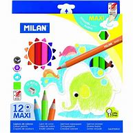 Crayon Couleur de 12 GM Maxi Milan