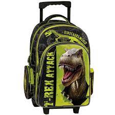 Cartables à Roulettes Dinosaurs 3 Compartiments Jaune Rèf 201251