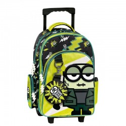 Cartable à Roulette Monsters Minion 3 Compartiment Jaune Rèf 194251