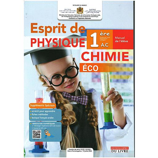 ESPRIT DE PHYSIQUE CHIMIE 1 AC ECO