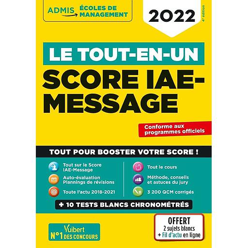 Le tout-en-un Score IAE-MESSAGE  - 12 tests blancs