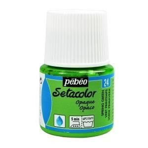 Peinture Setacolor opaque Pébéo 45 ml - Vert Printemps
